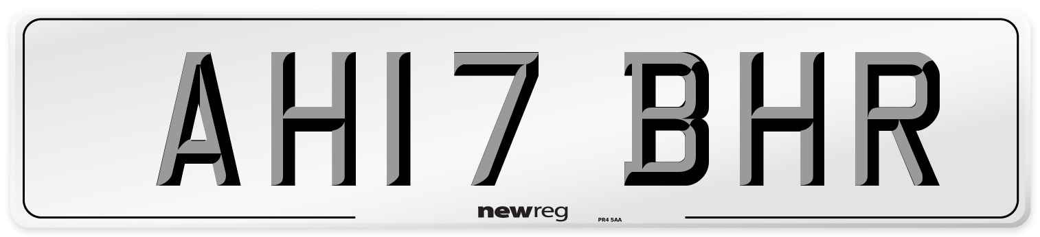AH17 BHR Number Plate from New Reg